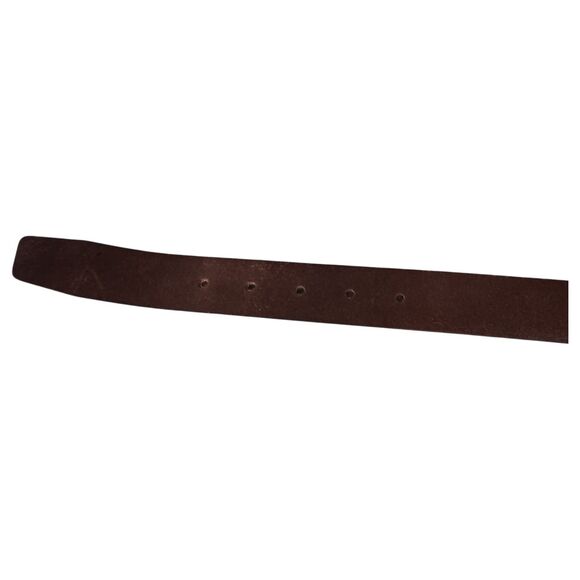 Mezlan Belt Mens 34 Brown Leather Buckle Made in Spain Textured Dress Casual - Picture 7 of 7